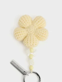Crochet-Flower Beaded Charm