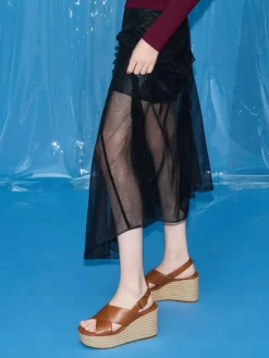 Crossover Espadrille Wedges