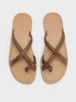 Crossover Toe-Ring Sandals