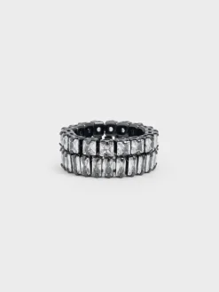 Crystal Double-Row Eternity Ring