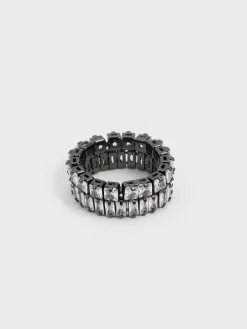 Crystal Double-Row Eternity Ring