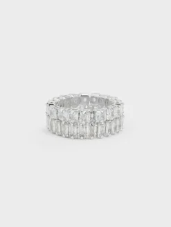 Crystal Double-Row Eternity Ring