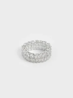 Crystal Double-Row Eternity Ring