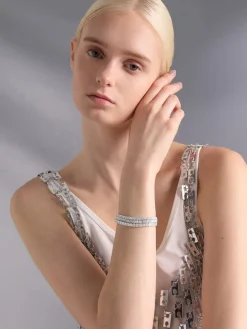 Crystal Triple-Row Tennis Bracelet