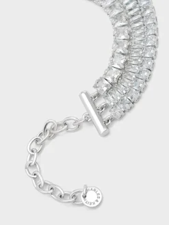 Crystal Triple-Row Tennis Bracelet