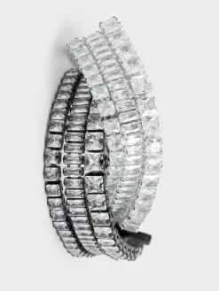 Crystal Triple-Row Tennis Bracelet