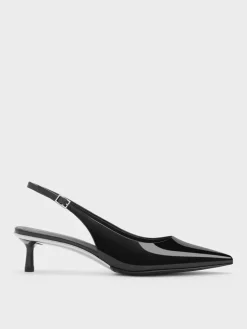 Curtis Patent Slingback Kitten Heels