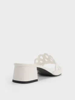 Cut-Out Block-Heel Mules