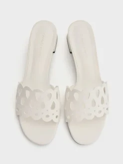 Cut-Out Block-Heel Mules