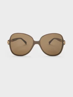 Delaney Chain-Link Butterfly Sunglasses