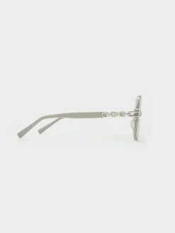Delaney Chain-Link Butterfly Sunglasses