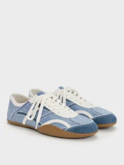Denim & Leather Sneakers