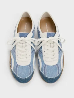 Denim & Leather Sneakers
