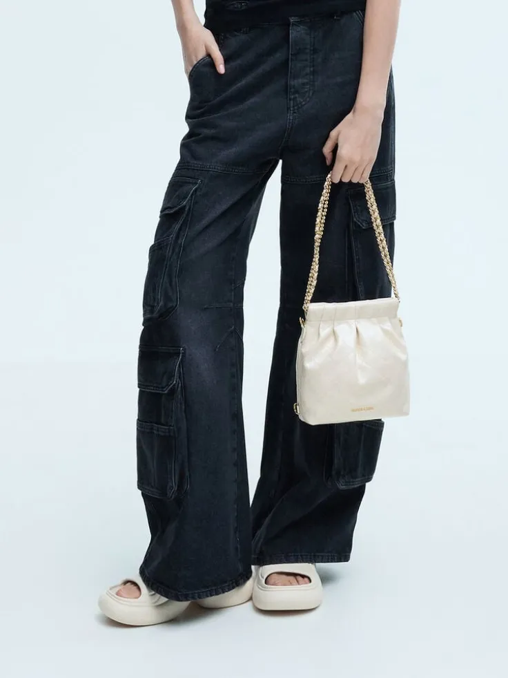 Duo Chain-Handle Two-Way Backpack