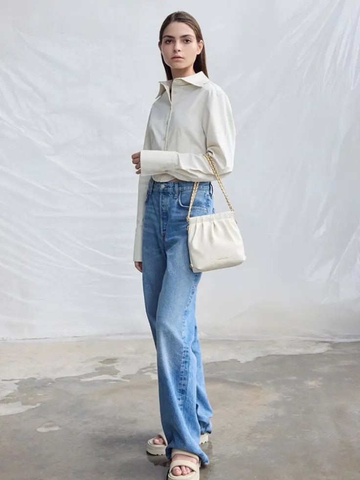 Duo Chain-Handle Two-Way Backpack