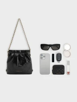 Duo Chain-Handle Two-Way Backpack
