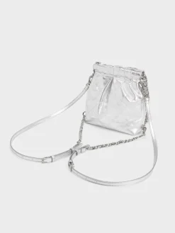 Duo Metallic Chain-Handle Two-Way Backpack