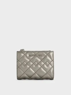 Duo Metallic Quilted Small Wallet