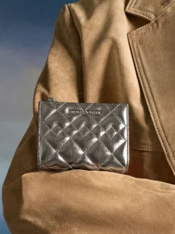 Duo Metallic Quilted Small Wallet