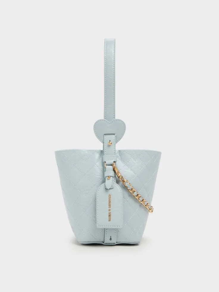 Duo Quilted Chain Bucket Bag