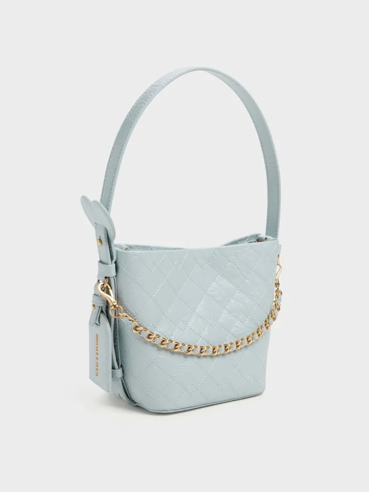 Duo Quilted Chain Bucket Bag