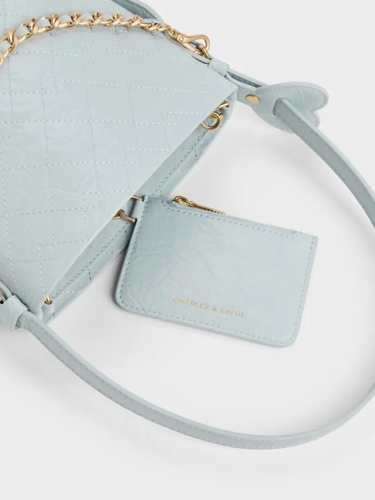 Duo Quilted Chain Bucket Bag