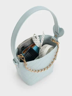 Duo Quilted Chain Bucket Bag