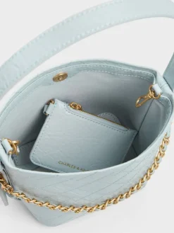 Duo Quilted Chain Bucket Bag