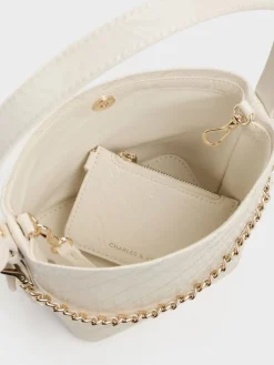 Duo Quilted Chain Bucket Bag