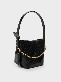 Duo Quilted Chain Bucket Bag