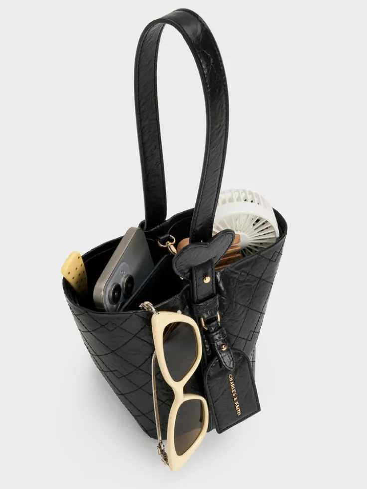 Duo Quilted Chain Bucket Bag