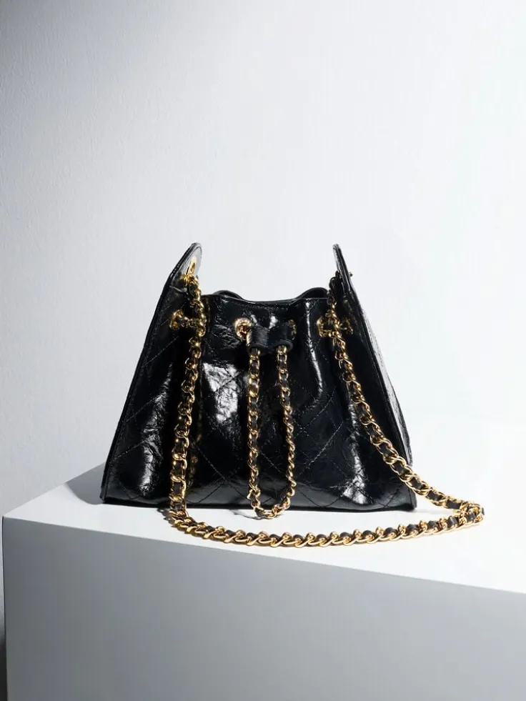 Duo Quilted Drawstring Bucket Bag