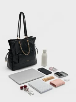 Duo Quilted Drawstring Two-Way Backpack