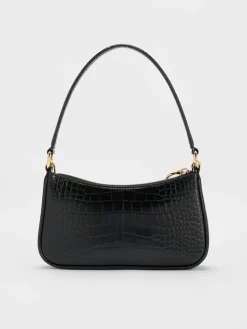 Elspeth Croc-Effect Chain-Link Shoulder Bag