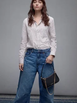 Elspeth Croc-Effect Chain-Link Shoulder Bag