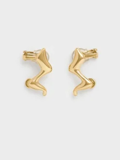 Emilia Wavy Stud Earrings