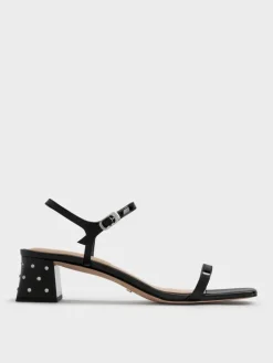 Emmaline Patent Leather Crystal Sandals