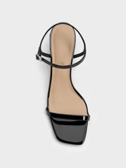 Emmaline Patent Leather Crystal Sandals
