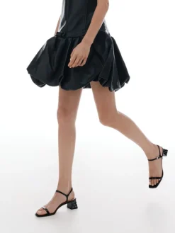 Emmaline Patent Leather Crystal Sandals