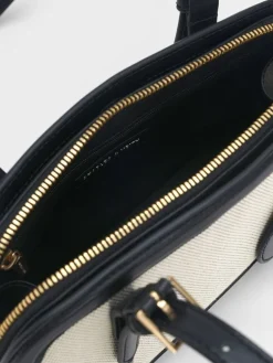 Enola Canvas Long-Handle Shoulder Bag