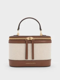 Enola Canvas Top Handle Vanity Bag
