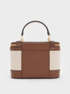 Enola Canvas Top Handle Vanity Bag
