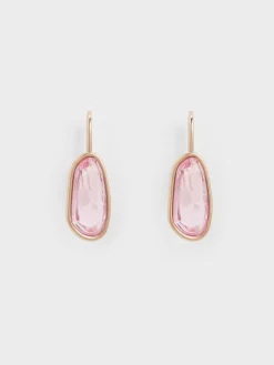 Evangeline Pink Crystal Drop Earrings