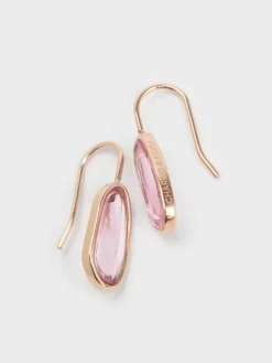 Evangeline Pink Crystal Drop Earrings