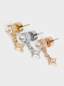 Everest Crystal Star Drop Earrings