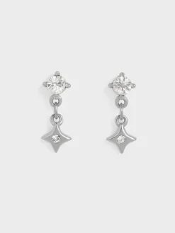 Everest Crystal Star Drop Earrings