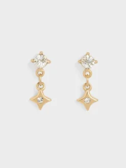 Everest Crystal Star Drop Earrings