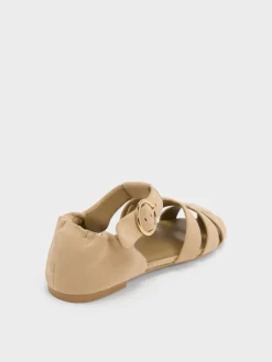 Faux Suede Caged Flat Espadrilles