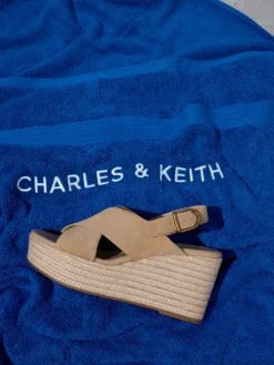 Faux Suede Crossover Espadrille Wedges