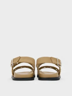 Faux Suede Grommet Slingback Sandals